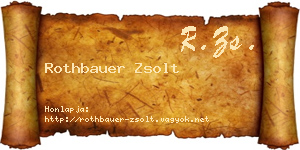 Rothbauer Zsolt névjegykártya